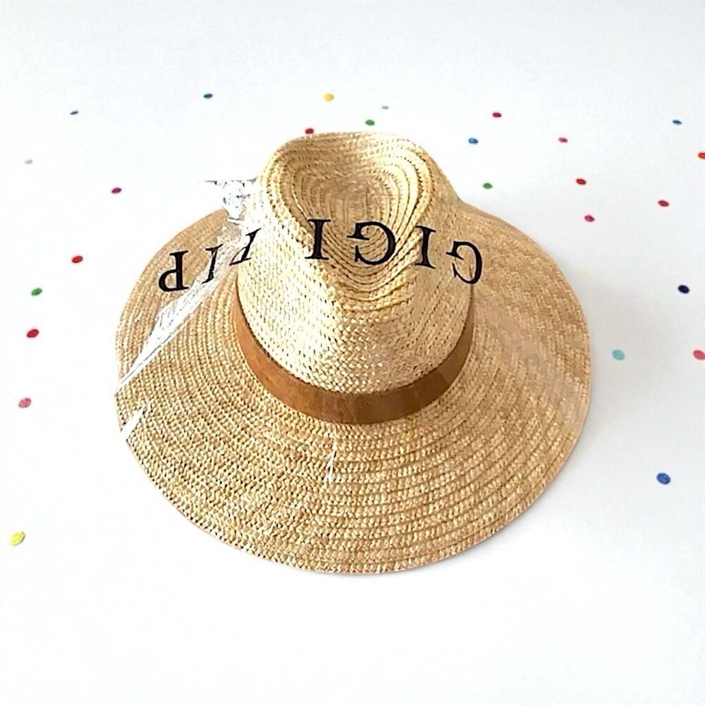 Gigi Pip Isla Straw Fedora Hat Brand New With Tags One Size Fits Most